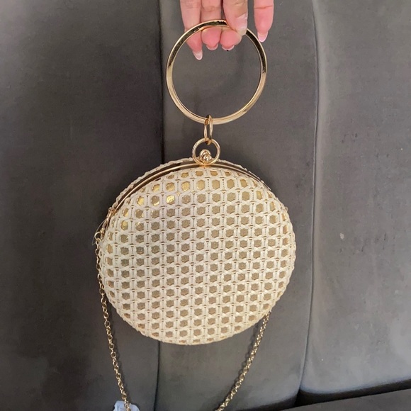 Alessia Handbags - Alessia round gold bag. NWT